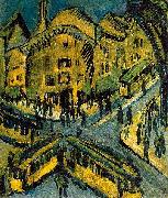 Ernst Ludwig Kirchner Nollendorfplatz, oil painting artist